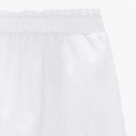 Zara white Poplin high waisted Midi Skirt Size L NEW WITH TAG! - Picture 10 of 11